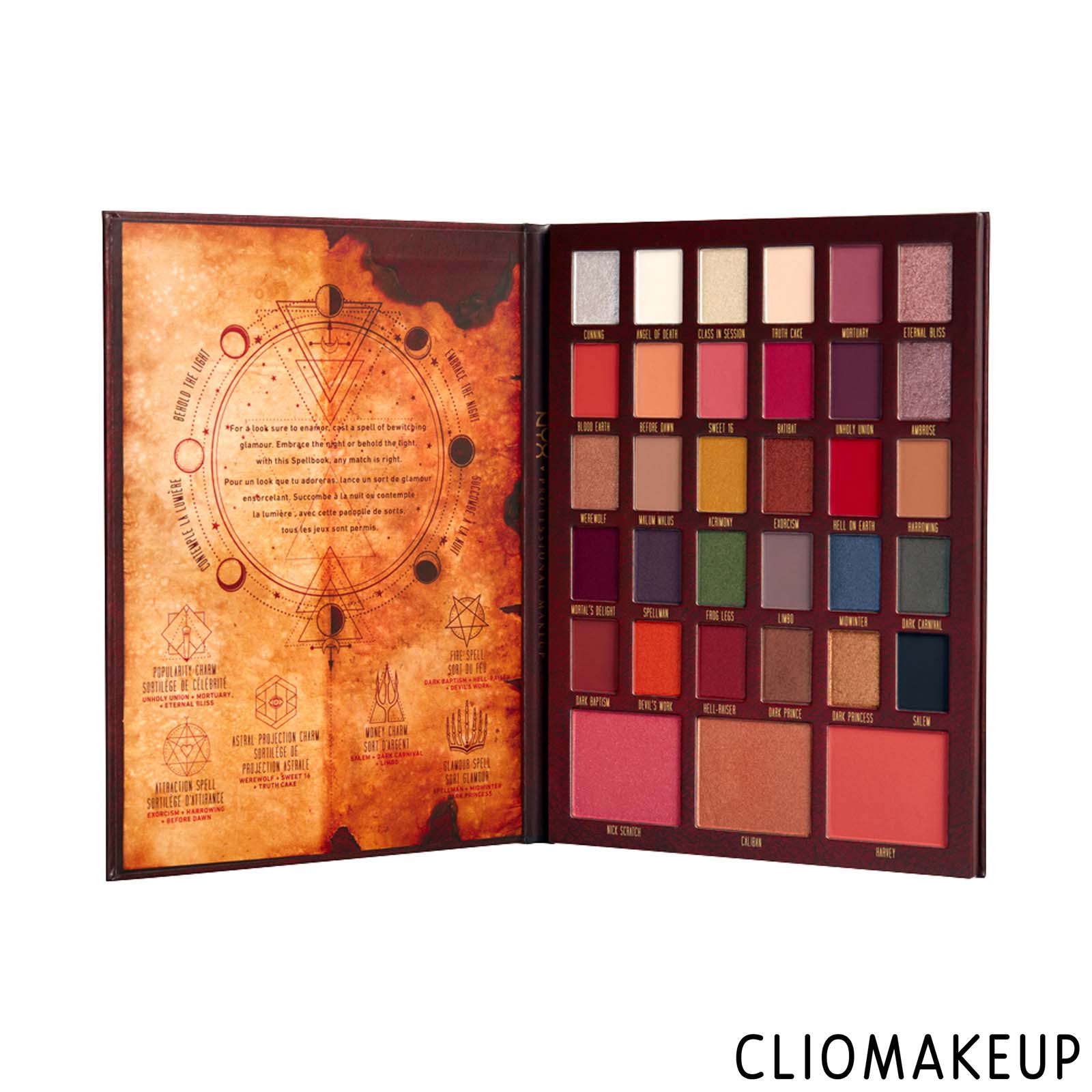 cliomakeup-recensione-palette-nyx-chilling-adventures-of-sabrina-spellbook-makeup-palette-1
