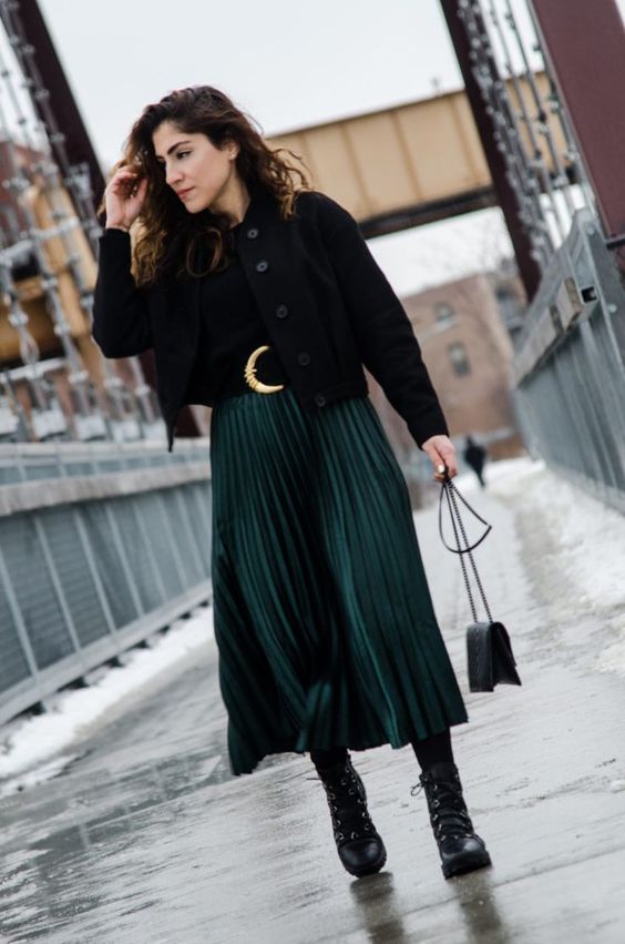Cliomakeup-look-gonna-anfibi-11-gonna-plisse-verde