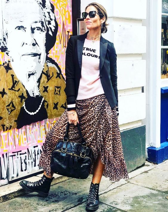 Cliomakeup-look-gonna-anfibi-8-gonna-animalier-blazer