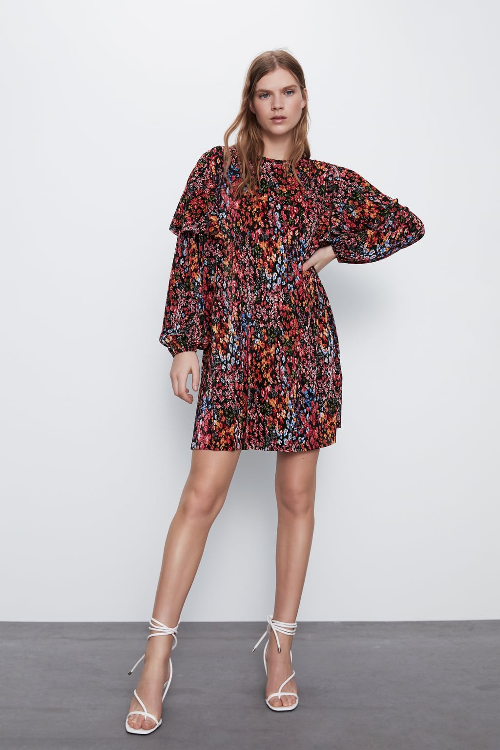 Cliomaleup-vestiti-floreali-12-maniche-volant