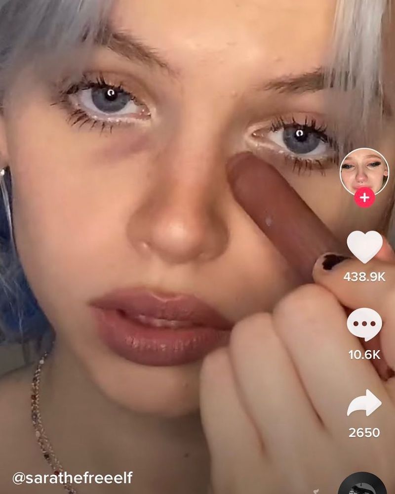 cliomakeup-tiktok-trend-make-up-skincare-teamclio-occhiaie-disegnate