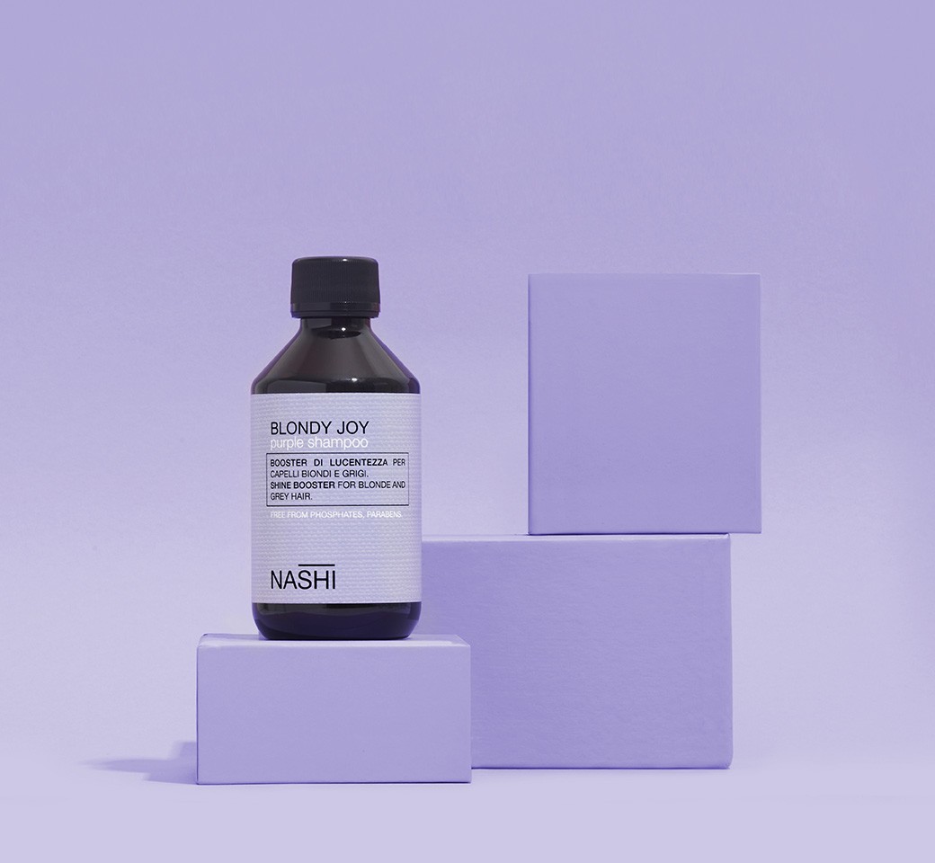 Cliomakeup-colori-capelli-pantone-2021-Nashi-Blondy-Joy-Purple-Shampoo