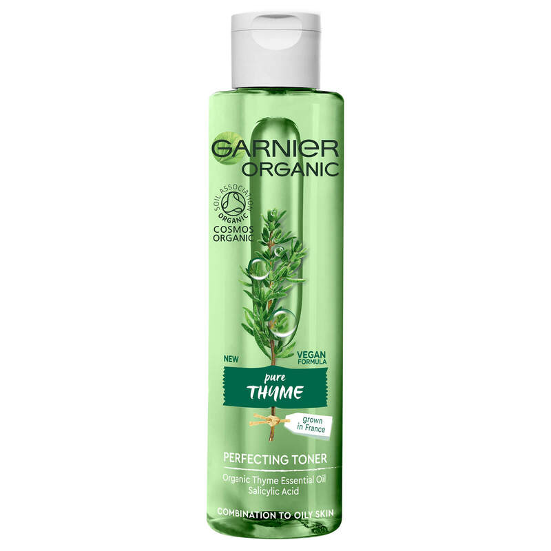 cliomakeup-skincare-routine-prodotti-economici-garnier-organic-tonico-timo-astringente