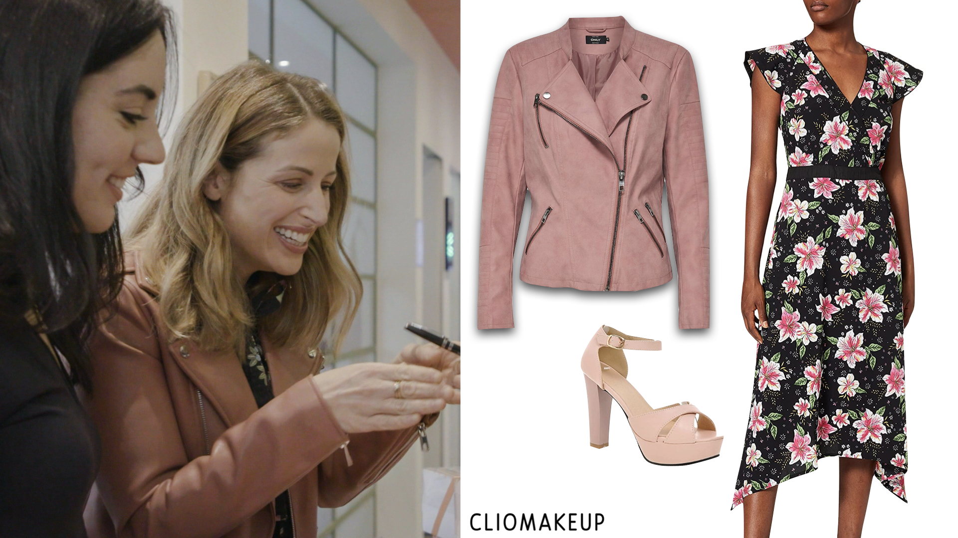 Clio-back-home-look-puntate-3-4-Look-Clio-giacca-pelle-rosa