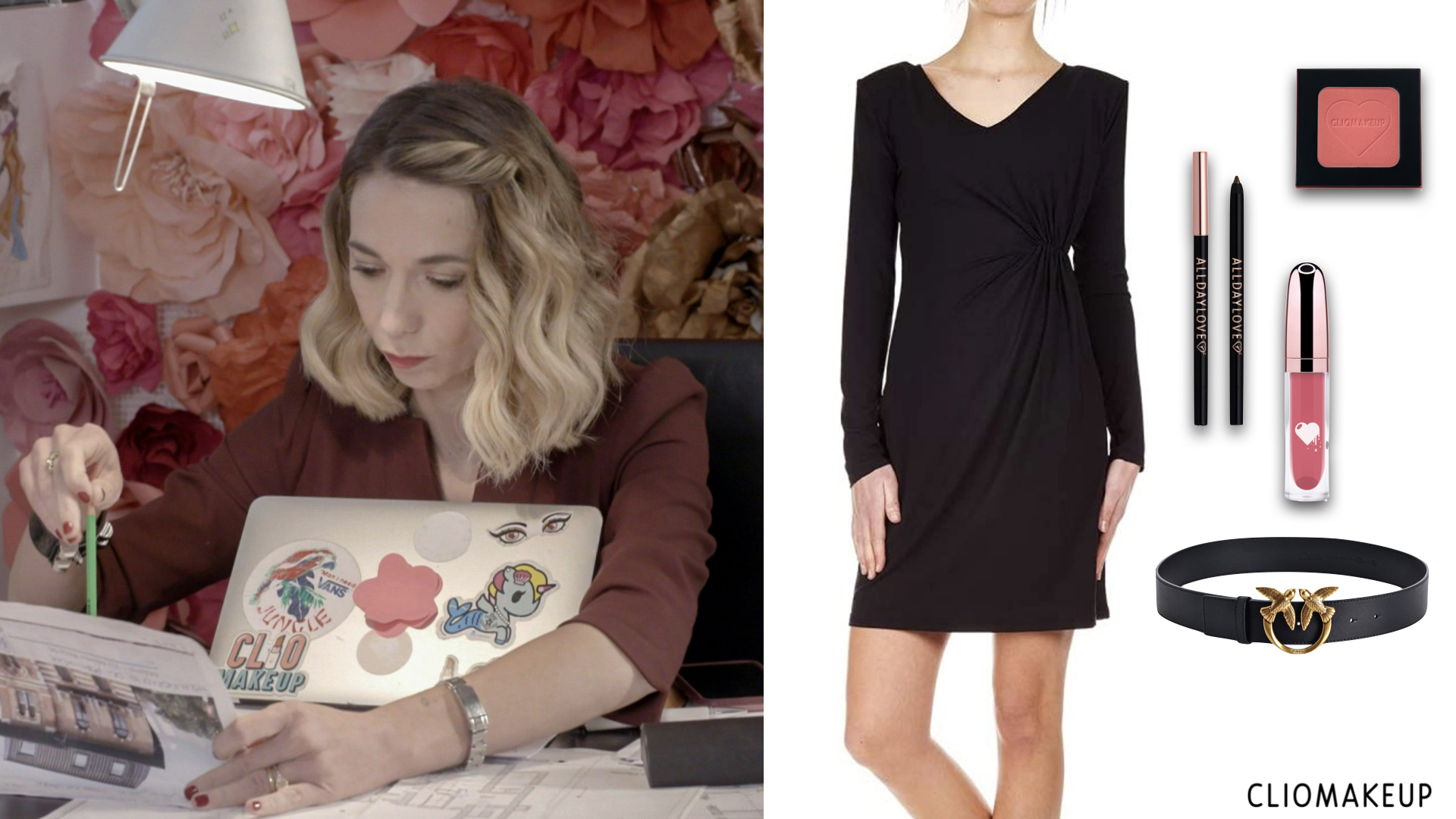 Cliobackhome-look-prima-due-puntate-Look-tubino-nero-Elena
