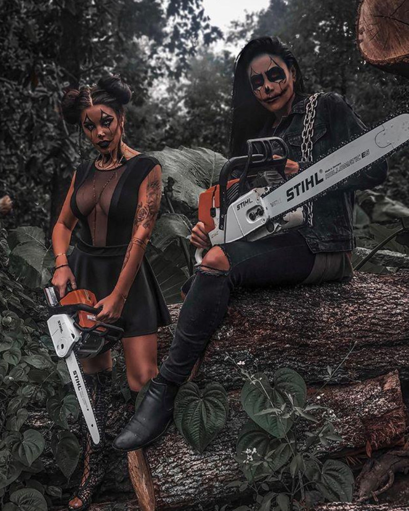 cliomakeup-costumi-coppia-halloween-boscaiole-killer