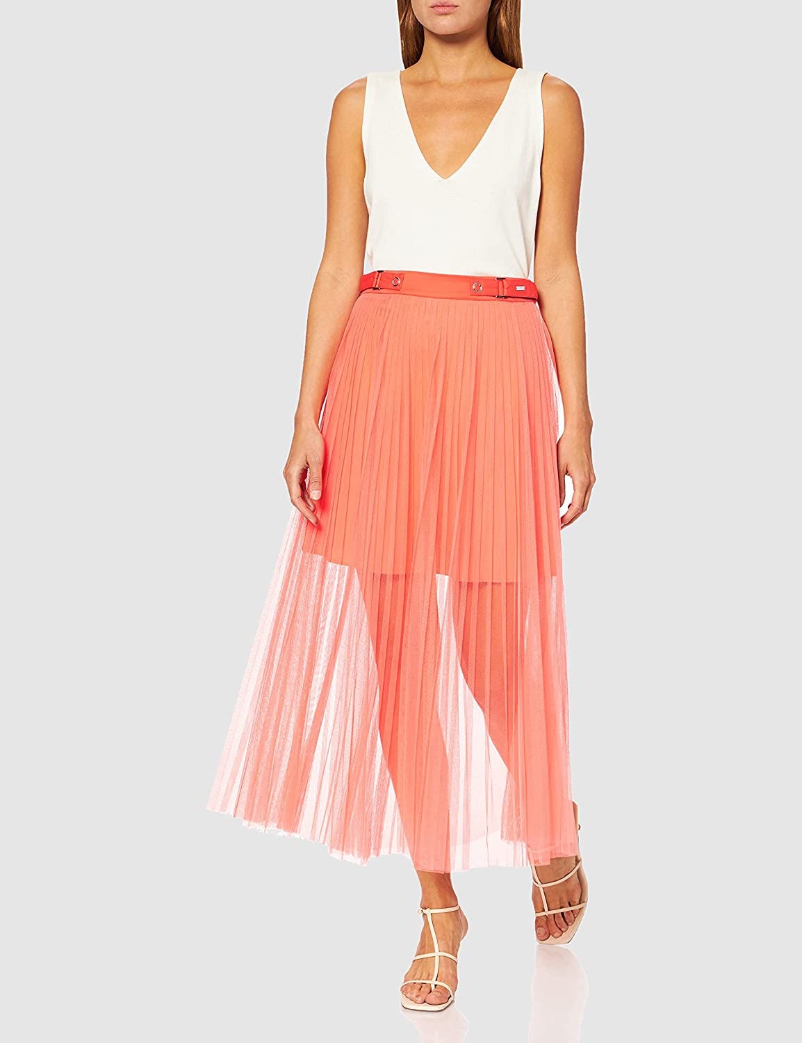 Cliomakeup-capi-must-have-primavera-2022-ARMANI-EXCHANGE-Plisse-Skirt-Donna