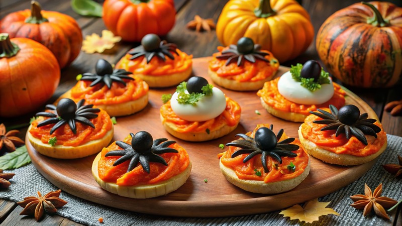 ricette-halloween-bambini-spider-pizza-ragni-olive