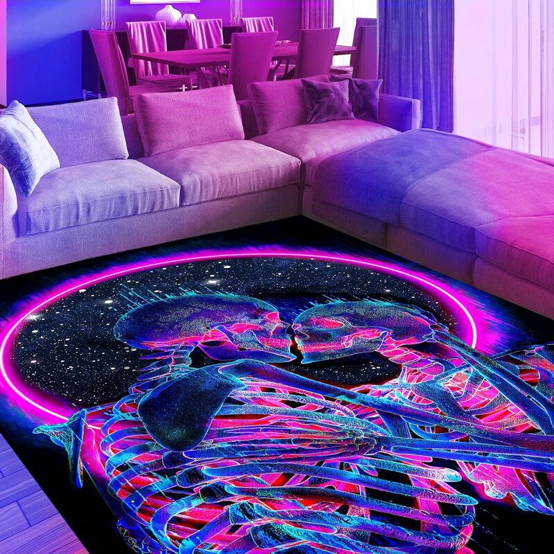 cliomakeup-decorazioni-casa-halloween-2023-tappeto-teschio-uv