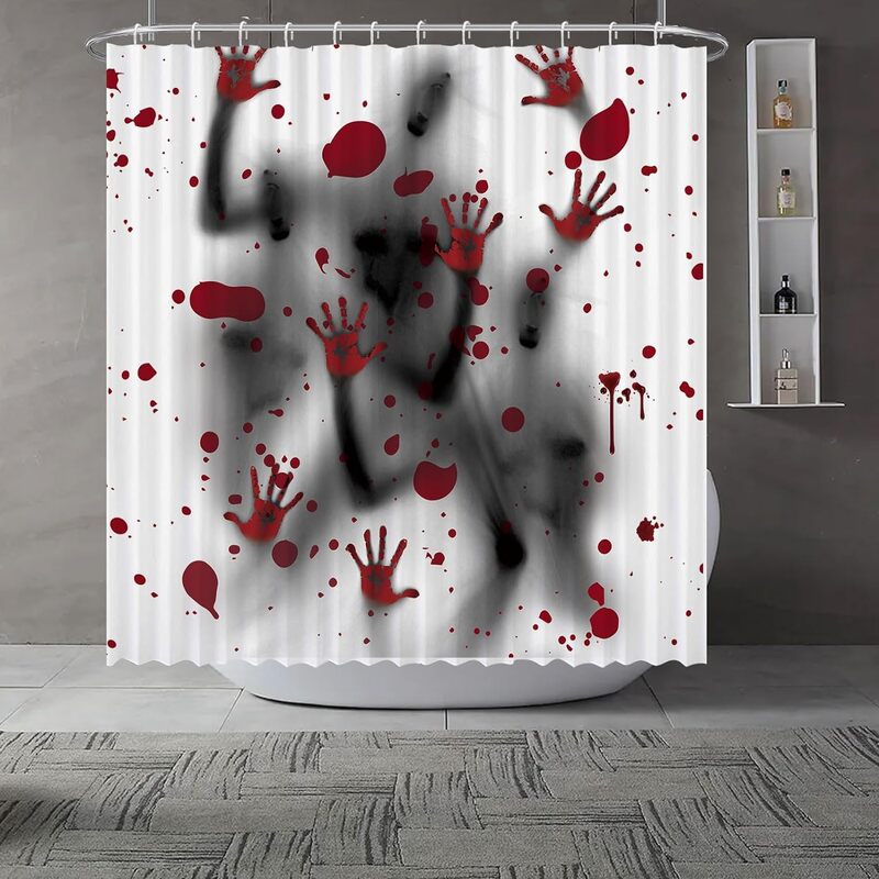 cliomakeup-decorazioni-casa-halloween-2023-tenda-doccia