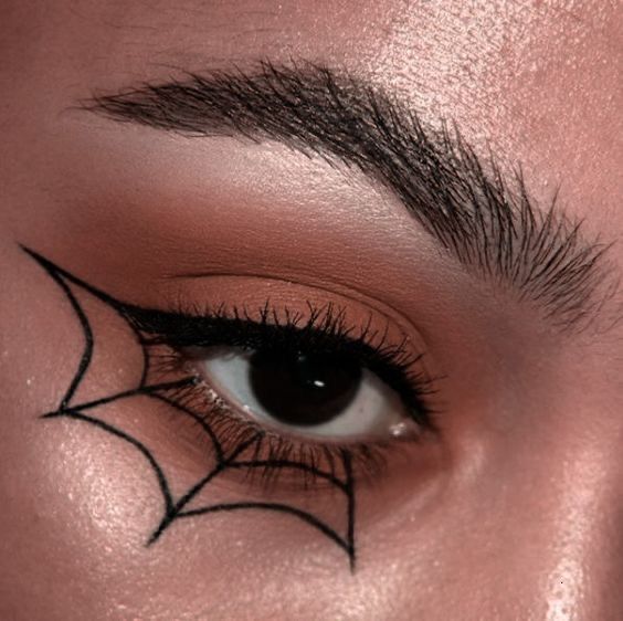 trucco-halloween-semplice-ragnatela
