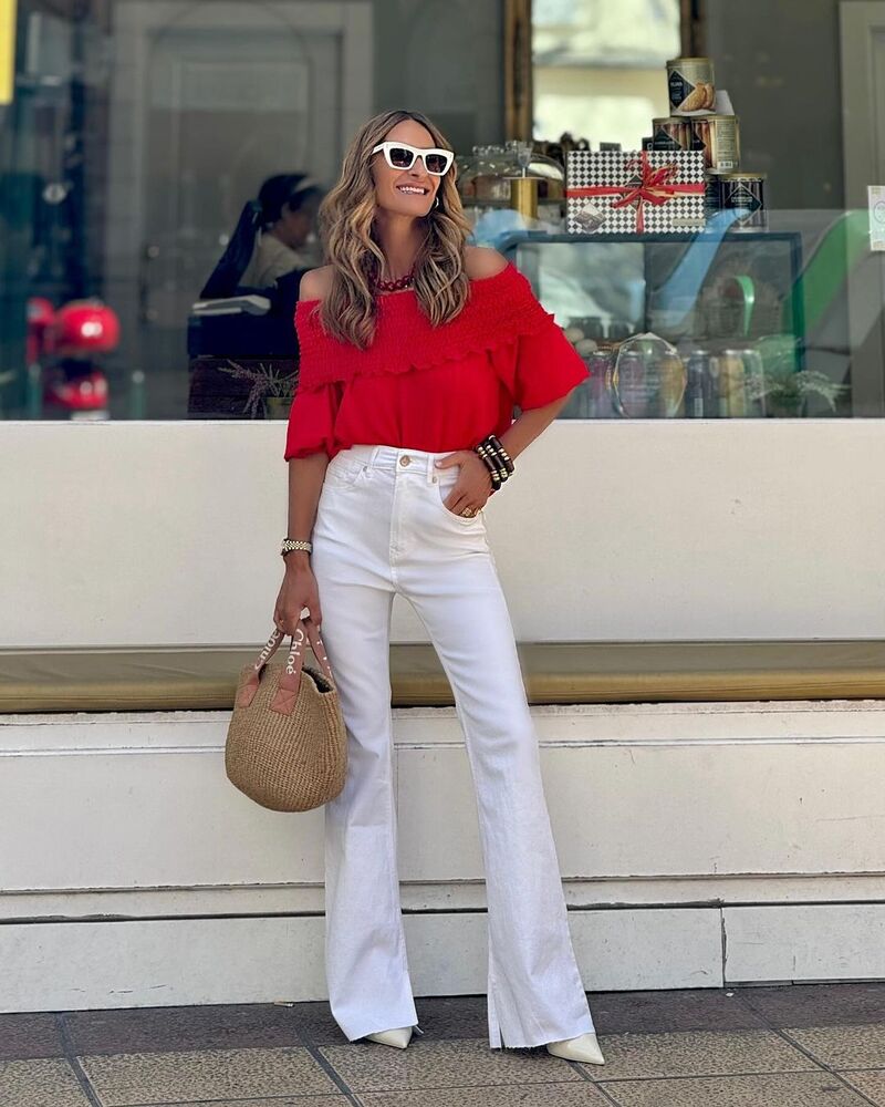 cliomakeup-come-indossare-jeans-bianchi-rosso