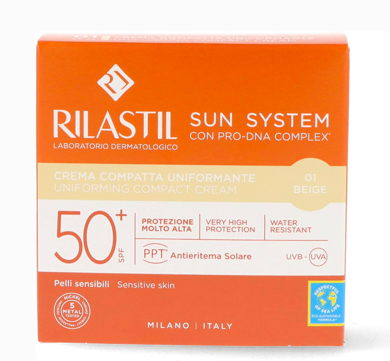 cliomakeup-prodotti-make-up-più-venduti-amazon-estate-2024-rilastil-sun-system-crema-compatta-uniformante-50+