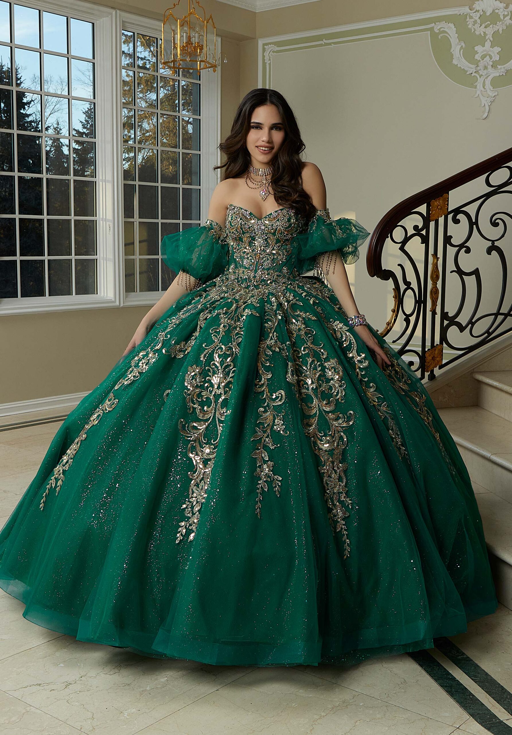 abiti-sposa-colorati-verde-scuro