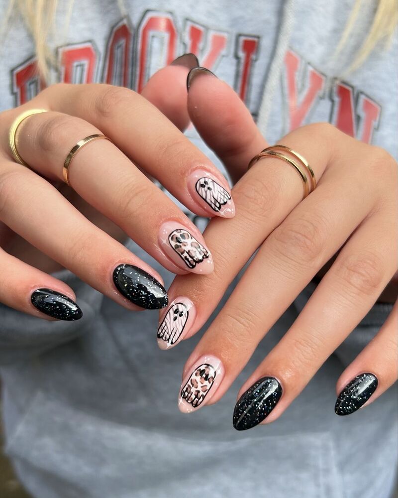 nail-art-halloween-glitter
