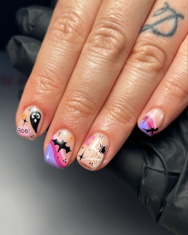 nail-art-halloween-neon