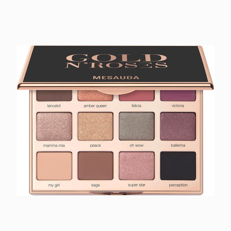 trucco-occhi-rosa-mesauda-gold-n-roses-eyeshadow-palette