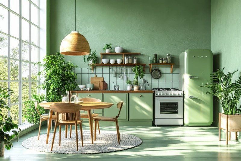 arredamento-interni-verde-chiaro-cucina