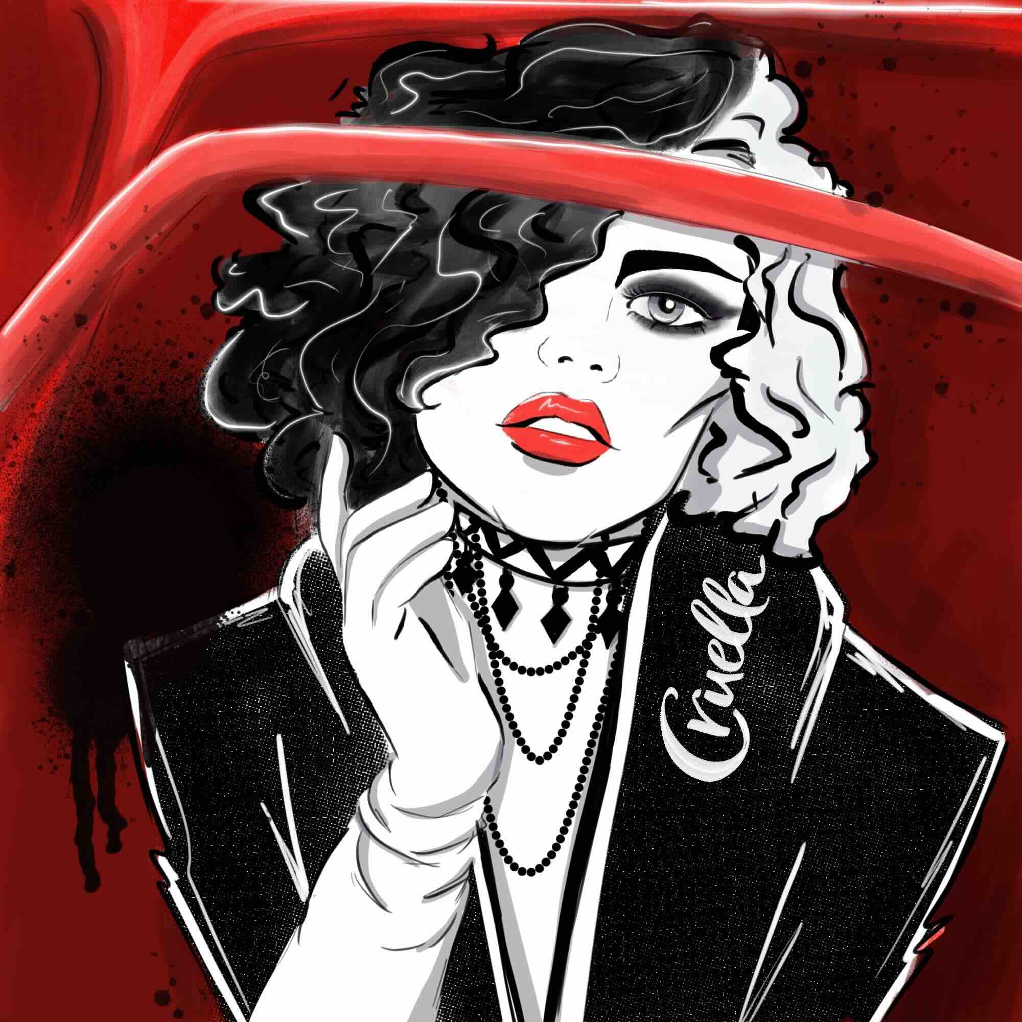 disegno-crudelia-de-mon-rappresentazione-grafica