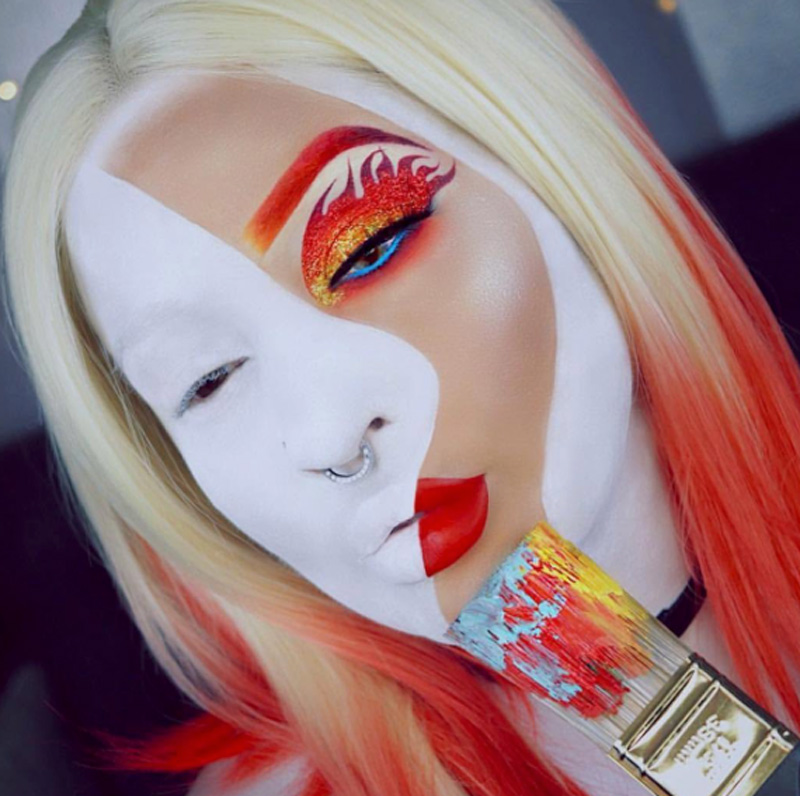 halloween-make-up-tela-bianca-pennellata