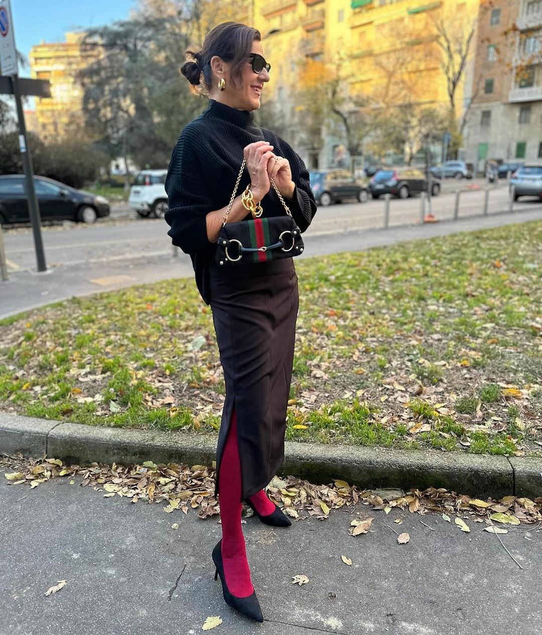 come-indossare-collant-colorati-elegante