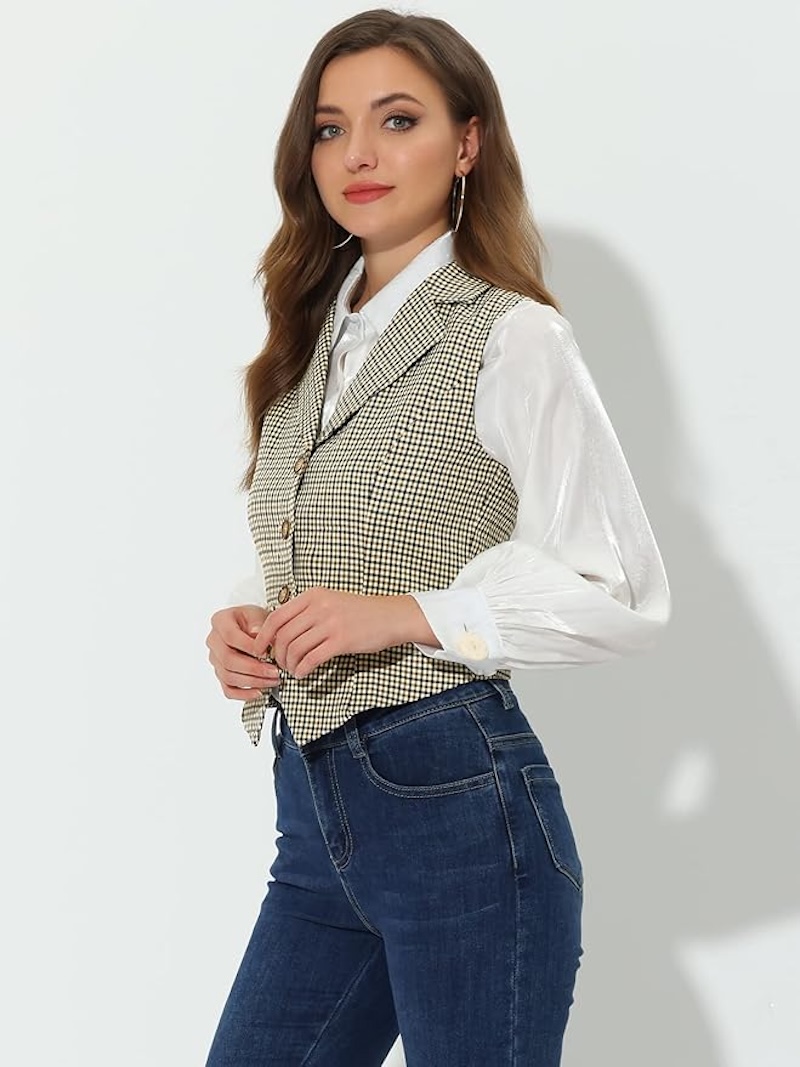 gilet-donna-autunno-2024-elegante-quadretti-allegra