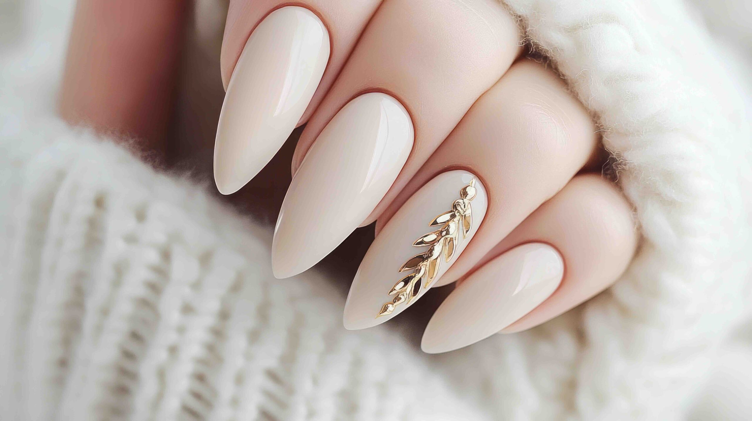 unghie-nude-natale-bianco-latte-oro