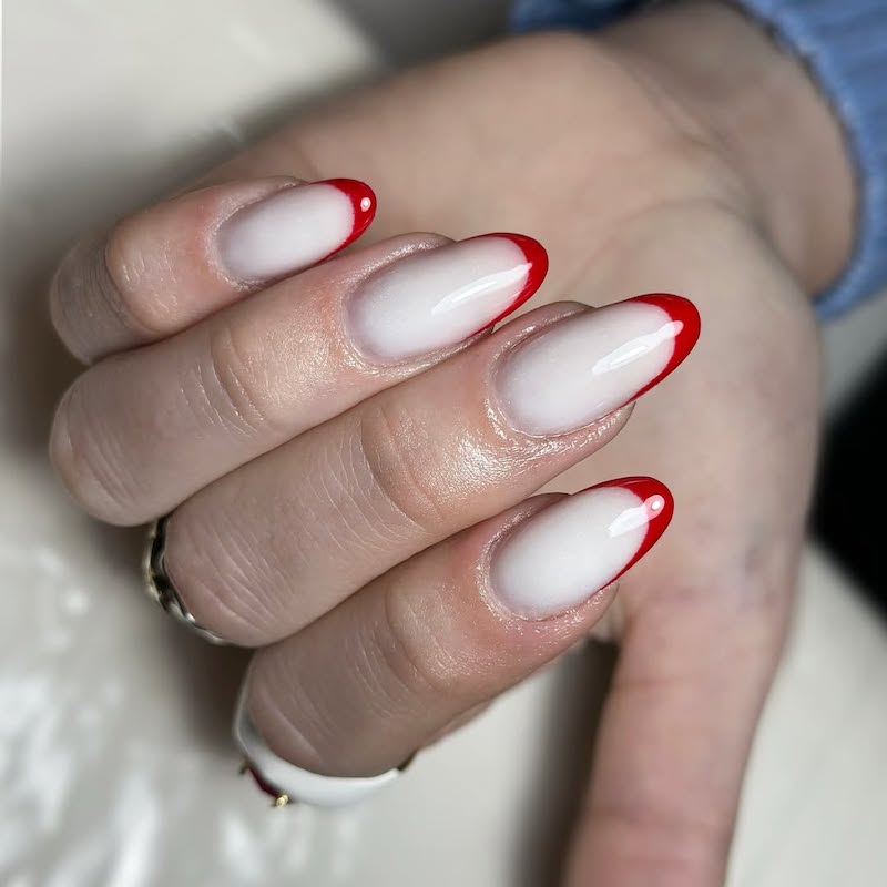 unghie-french-rosso-bianco