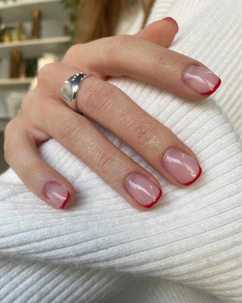 unghie-french-rosso-mini