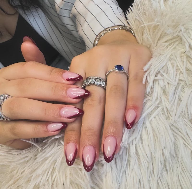 unghie-french-rosso-scuro